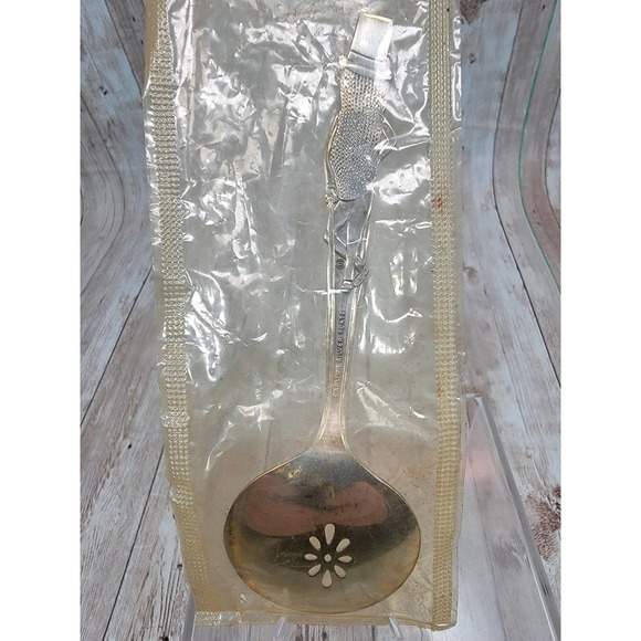 Vintage Mr. Peanut Serving Spoon - Planters Peanuts - Carlton Silver Plate New - Picture 2 of 6